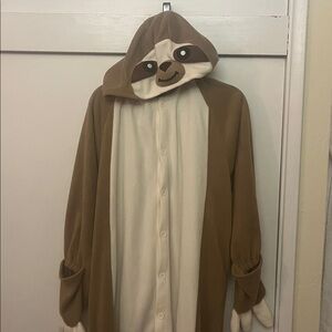 Sazac Brown Sloth Onesie Costume adult size XL